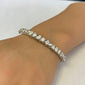 <span style="color:purple">SPECIAL!</span> 4.31ct G SI 14K White Gold Fancy Diamond Multi Shapes Bangle Bracelet