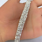 <span style="color:purple">SPECIAL!</span>8.43ct G SI 14K White Gold Diamond Multi Shape Bracelet 7" Long