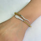 <span style="color:purple">SPECIAL!</span> .90ct G SI 14K Yellow Gold Diamond Snake Wrap Around Bangle Bracelet