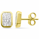 <span style="color:purple">SPECIAL!</span> .81ct G SI 14K Yellow Gold Diamond Radiant Cut Diamond Stud Earrings