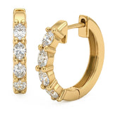 .64ct G SI 14kt Yellow Gold Oval Diamond Hoop Earrings