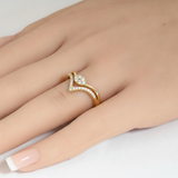 <span style="color:purple">SPECIAL!</span> .24ct G SI 14kt Yellow Gold Diamond Band Ring Size 6.5