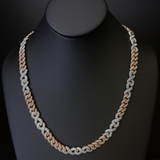 19.96ct G SI 14K Two Tone Gold Diamond Infinity Necklace 22" Long