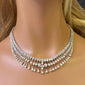 <span style="color:purple">SPECIAL!</span> 23.65ct G SI 14K White Gold Natural Diamond Exquisite Diamond Necklace 16" Long