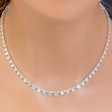 <span style="color:purple">SPECIAL!</span> 9.52ct G SI 14K White Gold Diamond & Emerald Pendant Necklace 16" Long