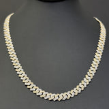 7MM 5.70ct G SI 14K Yellow & White Gold Diamond Square Cuban Chain Necklace 22"