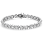 <span style="color:purple">SPECIAL!</span> 8.66ct G SI 14K White Gold Diamond Tennis Bracelet 7" Long