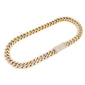 <span style="color:purple">SPECIAL!</span> 9MM 10.38ct 10KT Yellow Gold Diamond Square Cuban Link Necklace 22"