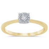 .15ct 14k Yellow Gold Diamond Promise Engagement Ring Size 6.5
