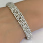 <span style="color:purple">SPECIAL!</span>8.43ct G SI 14K White Gold Diamond Multi Shape Bracelet 7" Long