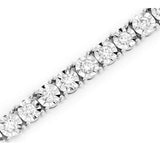 0.55ct 14K White Gold Tennis Miracle Illusion Necklace 16"