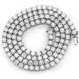 <span style="color:purple">¡ESPECIAL!</span> Collar tenis de diamantes de oro blanco de 14K con 4,83 ct G SI y 18"