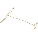 .29cts 14k Yellow Gold Diamond Bracelet & Ring Chain 7" + 3" Ext