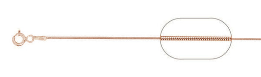 010-8MM Rose Gold Plated Snake Chain .925  Solid Sterling Silver Available in 16"- 22" inches NEW
