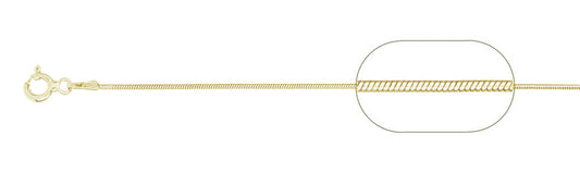 015-.9MM Yellow Gold Plated Snake Chain .925  Solid Sterling Silver Available in 16"- 22" inches NEW
