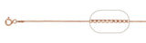 <span>CLOSEOUT 20% OFF! </span> 019-1MM Rose Gold Plated Box Chain .925  Solid Sterling Silver Available in 16"- 26" inches NEW