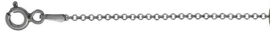 025-2MM Rhodium Plated Rolo Chain .925  Solid Sterling Silver Available in 16"- 20" inches NEW