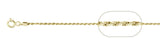 025-1.2MM Yellow Gold Plated Rope Chain .925  Solid Sterling Silver Available in 16"- 20" inches NEW