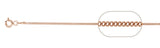 030-1.3MM Rose Gold Plated Curb Chain .925  Solid Sterling Silver Available in 16"- 22" inches NEW