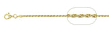030 1.4MM Yellow Gold Plated Rope Chain .925  Solid Sterling Silver Available in 16"- 24 " inches NEW