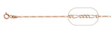 040-1.5MM Rose Gold Plated Figaro Chain .925  Solid Sterling Silver Available in 16"- 22" inches NEW