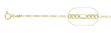 050-1.8MM Yellow Gold Plated Figaro Chain .925  Solid Sterling Silver Available in 7"- 26" inches NEW