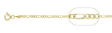 060-2.3MM Yellow Gold Plated Figaro Chain .925  Solid Sterling Silver Available in 16"-26" inches NEW