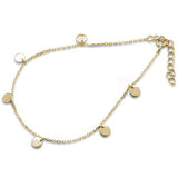 <span>CLOSEOUT! </span>Plain Hammered Disc .925 Sterling Silver Bracelet Three colors Available!