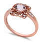 <span>GEMSTONE CLOSEOUT </span>! .92ct F VS Morganite & Round Diamond 14kt Rose Gold Engagement Ring Size 6.5
