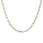 5MM Available 2 Colors Round Cubic Zirconia Necklace .925 Sterling Silver 18",22"