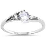 <span>CLOSEOUT! </span>New Round Solitaire Cz Fashion .925 Sterling Silver Ring