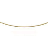<span>CLOSEOUT 20% OFF! </span> 1MM Yellow Gold Plated .925 Sterling Silver Round Omega Necklace Chain 16-18" NEW