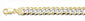 <span>CLOSEOUT 20% OFF! </span> 250-11MM Yellow Gold Plated Flat Pave Curb Chain .925  Solid Sterling Silver Available in 8"- 32" inches