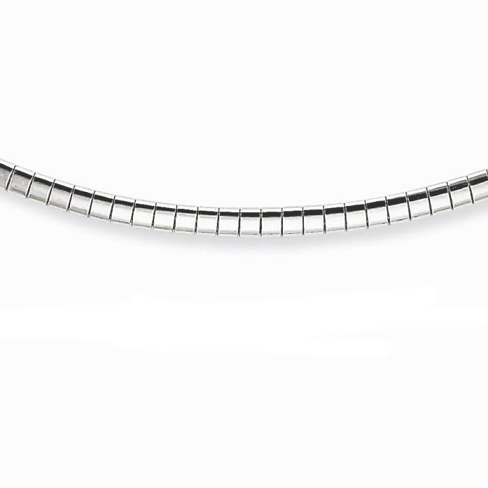 Amazon.com: HOT SILVER Jewelry for Women Sterling Silver Graduated Omega  Necklace, 16