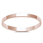 <span>CLOSEOUT!</span>2MM ROSE GOLD PLATED SOLID FLAT PLAIN .925 STERLING SILVER WEDDING BAND SIZES 3-12