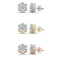 <span style="color:purple">SPECIAL!</span>1.03ct 14k  Gold Diamond Micro Pave Stud Earrings