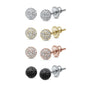 6MM Round Fireball Sphere .925 Sterling Silver Stud Earrings Colors Available!
