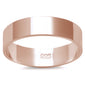 <span>CLOSEOUT!</span>5MM SOLID ROSE GOLD PLATED FLAT PLAIN .925 STERLING SILVER WEDDING BAND SIZES 2-13