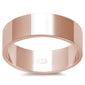 <span>CLOSEOUT!</span>6MM SOLID ROSE GOLD PLATED FLAT PLAIN .925 STERLING SILVER WEDDING BAND SIZES 2-12