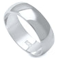 <span>CLOSEOUT! </span>6MM SOLID ROUND PLAIN .925 STERLING SILVER WEDDING BAND SIZES 5-13