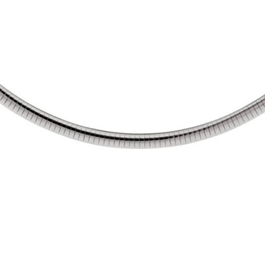 <span>CLOSEOUT 20% OFF! </span>6MM .925 Sterling Silver Omega Necklace Chain 16-18" Available NEW
