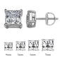Casting Square Stud Earrings Screw Back .925 Sterling Silver Sizes 2-8mm Available in 3 Colors!