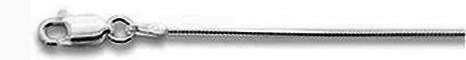 Rhodium 1.05MM 025 8 Sides Snake Chain .925  Solid Sterling Silver Size 16-20" NEW