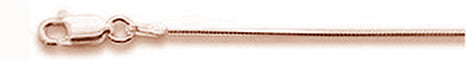 Rose Gold Plated  0.7 MM 015 8 Sides Snake Chain .925 Solid Sterling Silver Sizes 16-20"