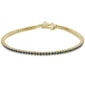 <span style="color:purple">SPECIAL!</span> 1.67cts G SI 14K Yellow Gold Natural Blue Sapphire Tennis Bracelet 7"
