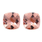 5.20ct 9mm Natural Cushion Cut Morganite Loose Gemstones Pair Great for Earrings