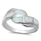 <span>CLOSEOUT!</span>White Opal Fashion .925 Sterling Silver Ring Sizes 5-10