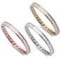 <span>DIAMOND  CLOSEOUT! </span>  .85ct 14kt Rose or White Gold Pave Set Eternity Wedding Band size 6.5