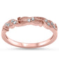 .13ct Round Diamond 14kt Rose Gold Wedding Band Ring size 6.5