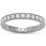 .68ct 14KT White Gold G SI Eternity Round Diamond Wedding Stackable Anniversary Band